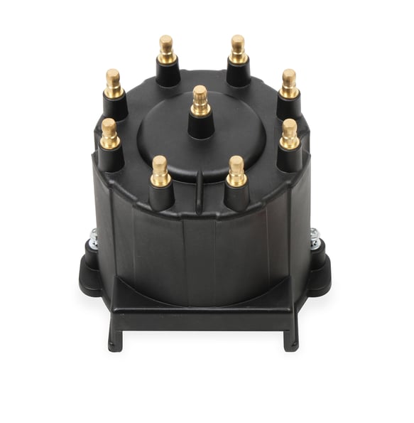 Black Distributor Cap, GM HEI, Late Model, Ext Coil 84263 MSD Autoparts