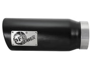 aFe MACH Force-Xp Universal Exhaust Tip 4 IN Inlet x 5 IN Outlet x 12 IN L- Black Tip aFe Tips