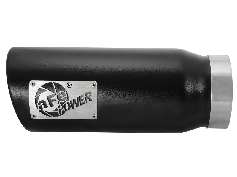 aFe MACH Force-Xp Universal Exhaust Tip 4 IN Inlet x 5 IN Outlet x 12 IN L- Black Tip aFe Tips