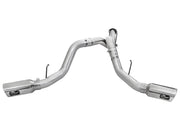 aFe Atlas Exhaust 4in DPF-Back Exhaust Aluminized Steel Polished Tip 11-14 ford Diesel Truck V8-6.7L aFe DPF Back