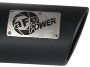 aFe Power Diesel Exhaust Tip Black- 4 in In x 5 out X 12 in Long Bolt On (Right) aFe Catback