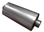 Kooks 3in Oval Center/Center Muffler 18in Long Body Polished Stainless Steel Kooks Headers Muffler