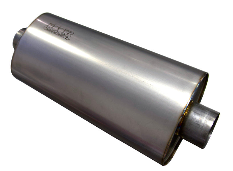 Kooks 3in Oval Center/Center Muffler 18in Long Body Polished Stainless Steel Kooks Headers Muffler