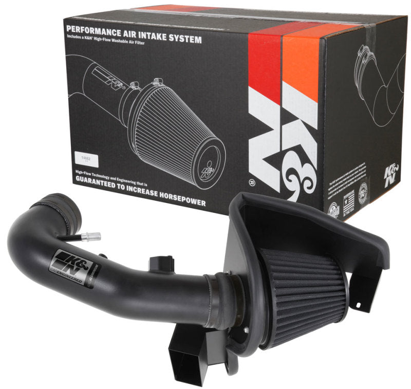 K&N 11-14 Ford Mustang GT 5.0L V8 Black Performance Intake Kit K&N Engineering Cold Air Intakes