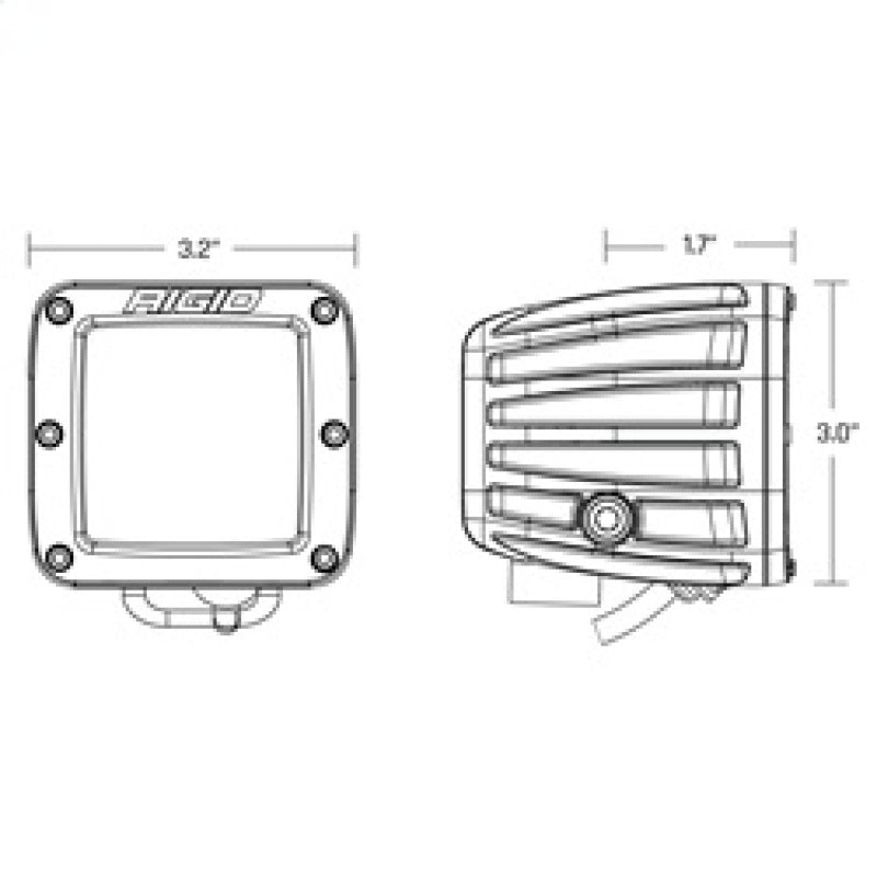 Rigid Industries D-Series Spot w/ Amber PRO Lens (Pair) Rigid Industries Light Bars & Cubes