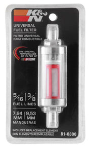 K&N 5/16in x 3/8in Universal Replacement In-Line Fuel Filter K&N Engineering Fuel Filters