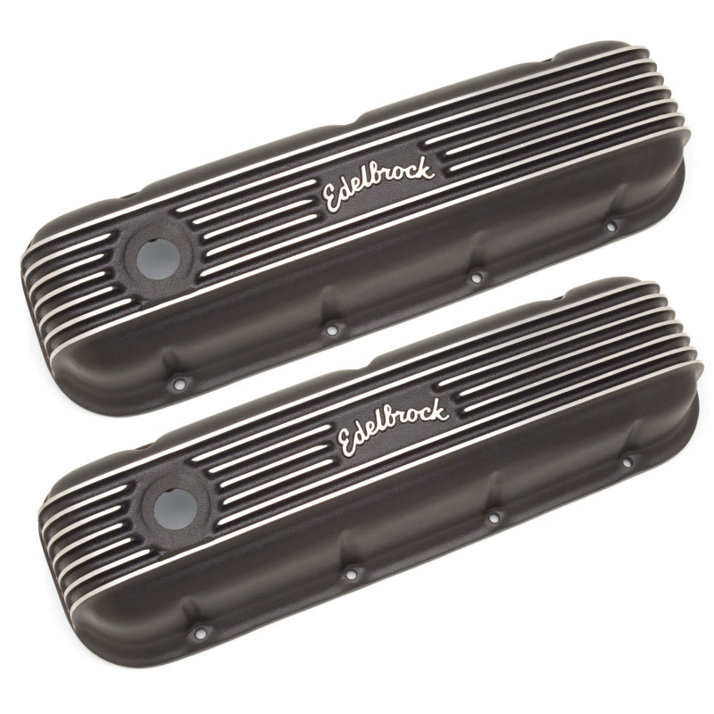 Edelbrock Valve Cover Classic Series Chevrolet 1965 and Later 396-502 V8 Black Edelbrock Valve Covers