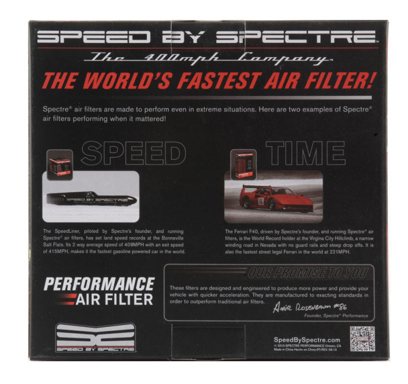Spectre 14-17 Ford E450 Super Duty 6.8L V10 F/I Replacement Round Tapered Air Filter Spectre Air Filters - Direct Fit