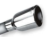 Borla 2.25in Inlet 3.19in Round Rolled Angle Cut Outlet x 5in Long Embossed Tip Borla Tips