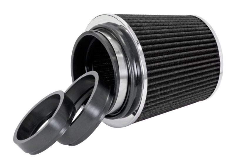 Spectre Adjustable Conical Air Filter 5-1/2in. Tall (Fits 3in. / 3-1/2in. / 4in. Tubes) - Black Spectre Air Filters - Universal Fit