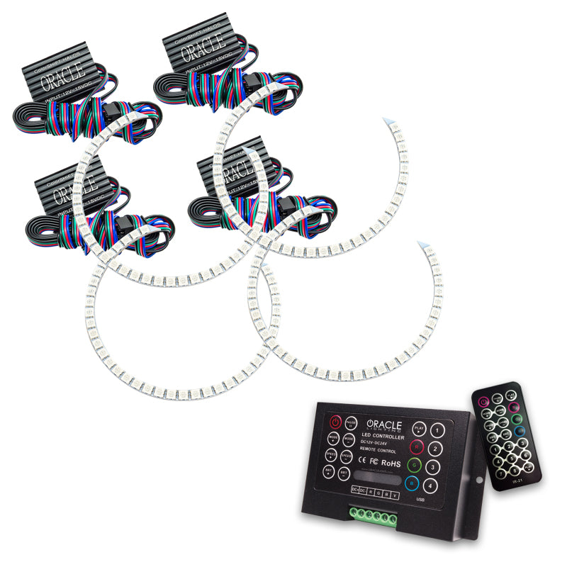 Oracle Ford F250/350 11-16 Halo Kit (Round Ring Design) - ColorSHIFT w/ 2.0 Controller ORACLE Lighting Headlights