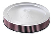 K&N 14in Red Custom Air Cleaner Assembly - 5.125in ID x 14in OD x 2.75in H x 1.25in Drop Base K&N Engineering Air Filters - Direct Fit