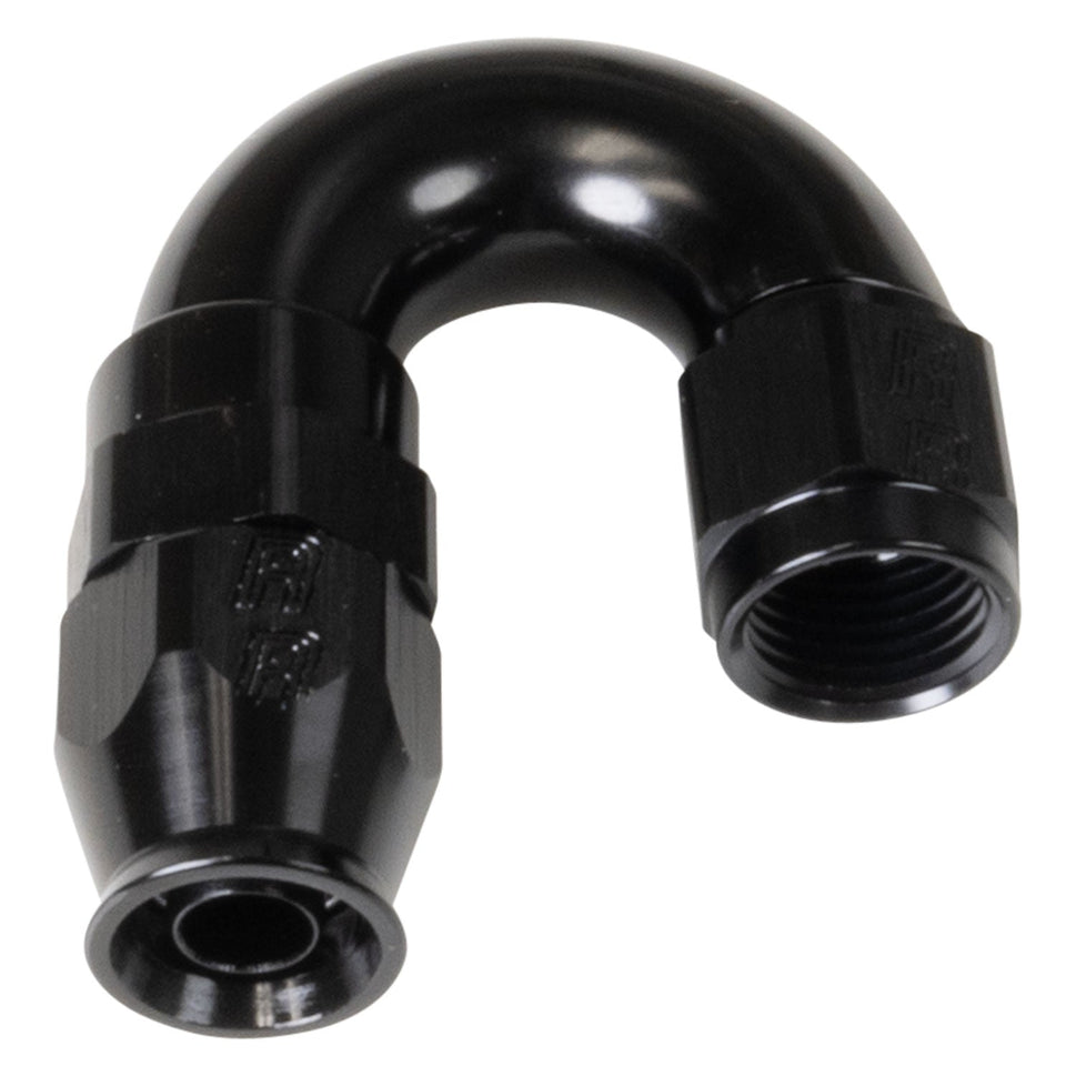 6 AN Pro PTFE 180 Degree Swivel Hose End With Black Finish