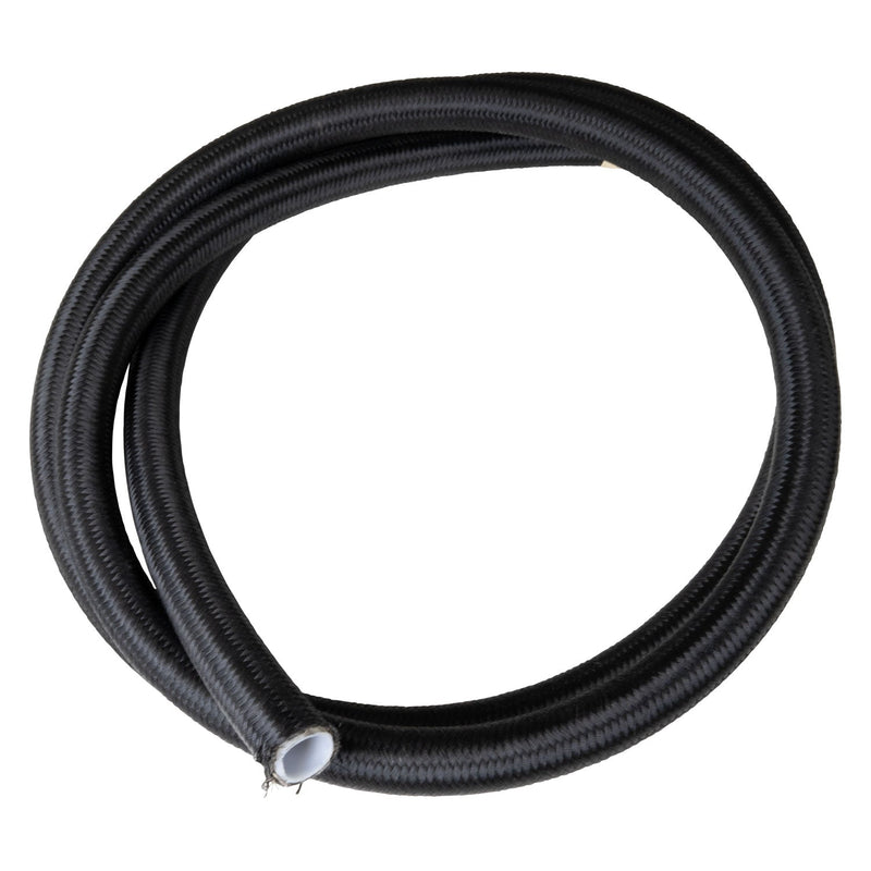 6 AN Pro PTFE Black Nylon Braid Hose In Pre-Packaged 3 Foot Length RUSSELL Autoparts