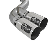 aFe Rebel XD 4in SS Down-Pipe Back Exhaust w/Dual Polished Tips 17-18 Ford Diesel Trucks V8-6.7L(td) aFe DPF Back