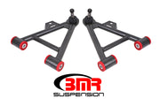 BMR 79-93 Mustang Lower Non-Adj. A-Arms (Coilover Only) w/ Tall Ball Joint (Poly) - Black Hammertone BMR Suspension Control Arms
