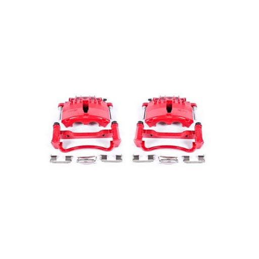 Power Stop 99-02 Ford Mustang Front Red Calipers w/Brackets - Pair PowerStop Brake Calipers - Perf