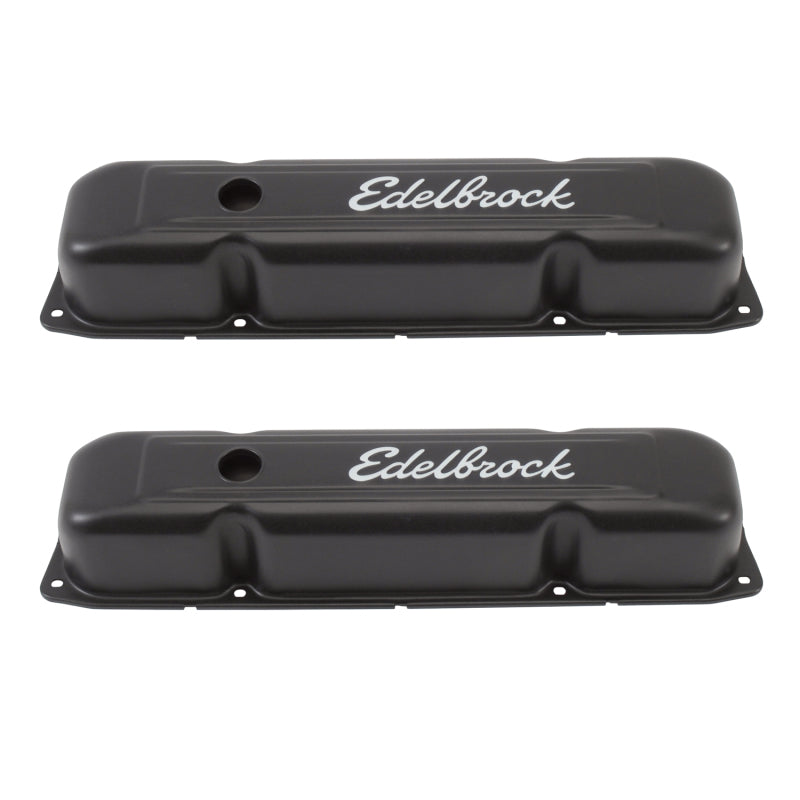 Edelbrock Valve Cover Signature Series Chrysler 1958-1979 361-440 V8 Black Edelbrock Valve Covers