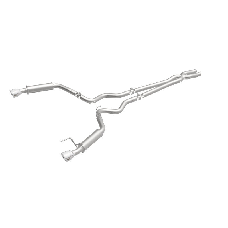 MagnaFlow Cat Back, SS, 2.5in, Competition, Dual Split Polished 4.5in Tips 2015 Ford Mustang V6 3.7L Magnaflow Catback