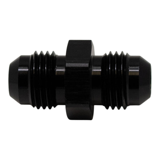 DeatschWerks 6AN Male Flare to 6AN Male Flare Coupler - Anodized Matte Black DeatschWerks Fittings