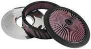 K&N X-Stream Top Assembly 14in OD 5.125in Neck Flange 4.62in H w/Vent K&N Engineering Air Filters - Universal Fit