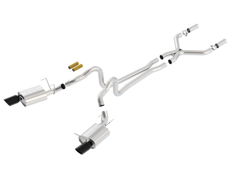 Borla 2011-2012 Mustang GT 5.0L Black Chrome 4.5in Rd Tip ATAK Catback Exhaust Borla Catback