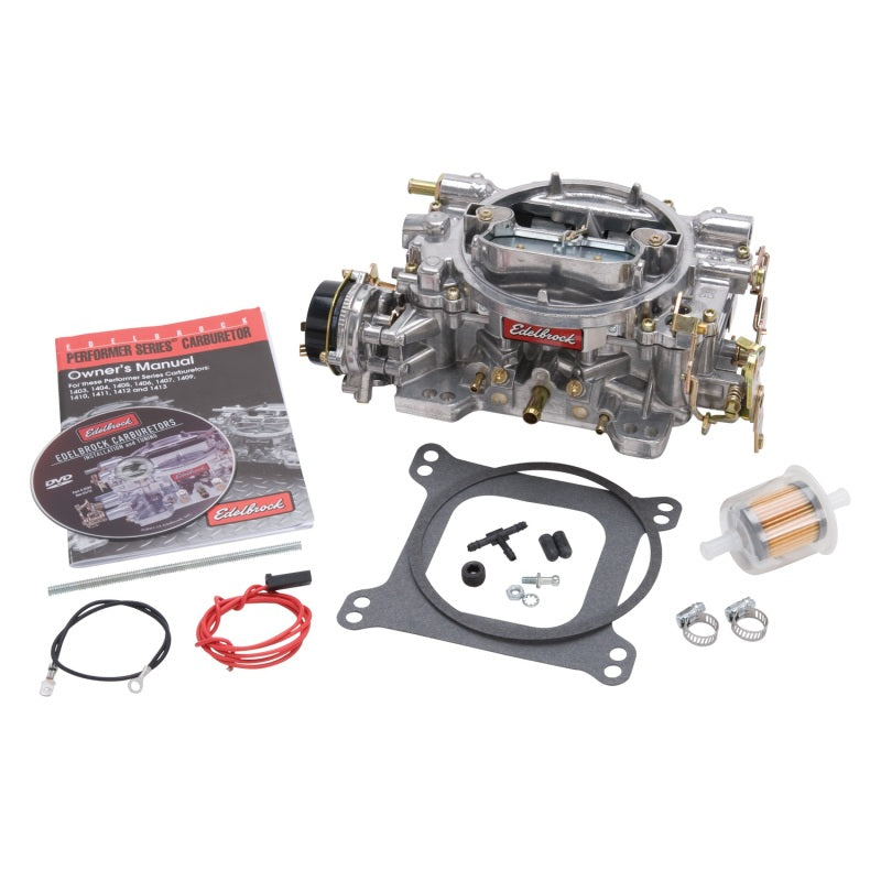 Edelbrock Carburetor Performer Series 4-Barrel 600 CFM Electric Choke Satin Finish Edelbrock Carburetors