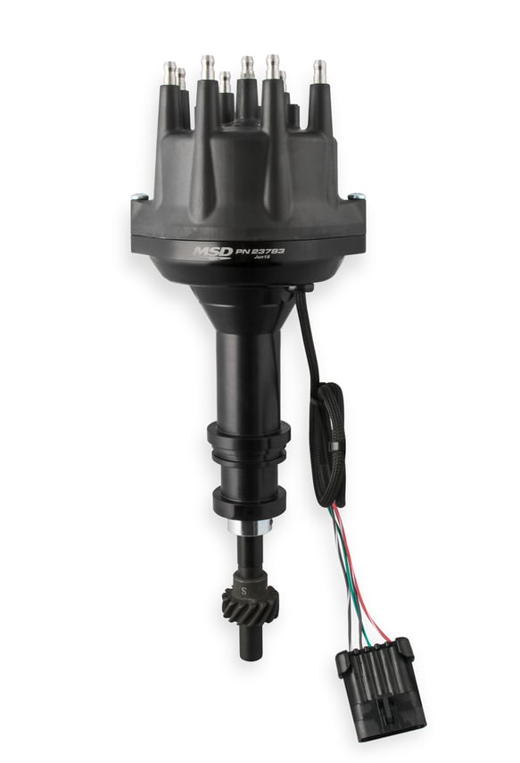 MSD Black, Ford 351W Dual Sync Distributor 23783 MSD Autoparts
