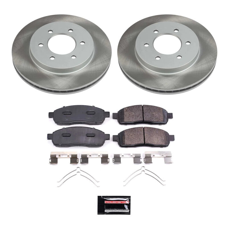 Power Stop 06-08 Lincoln Mark LT Front Semi-Coated Rotor Kit PowerStop Brake Kits - Performance Blank