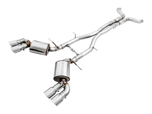 AWE Tuning 16-19 Chevy Camaro SS Res Cat-Back Exhaust -Touring Edition (Quad Chrome Silver Tips) AWE Tuning Catback