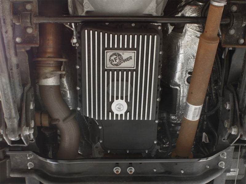 aFe Power Transmission Pan Black Machined 11-14 Ford 6R140 Trucks V8 6.7L (td) aFe Diff Covers