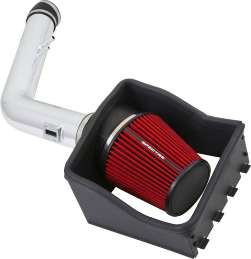 Spectre 11-14 Ford F250/350 V8-6.2L F/I Air Intake Kit - Polished w/Red Filter Spectre Cold Air Intakes