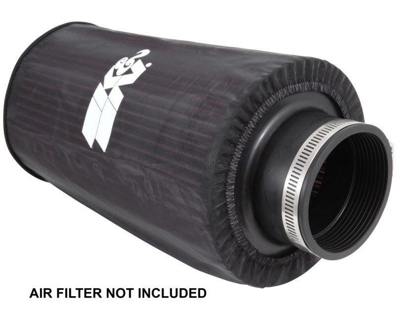 K&N Universal Round Tapered Filter Wrap - Black - 6in Base ID x 4.625in Top ID x 9in Height K&N Engineering Pre-Filters