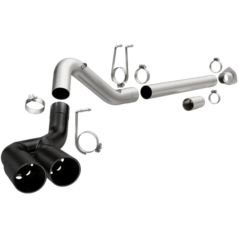 MagnaFlow 08-18 Ford F-250/F-350/F-450 4.6L/6.7 DPF-Back Black 4in Dual Single Rear Exit Magnaflow DPF Back