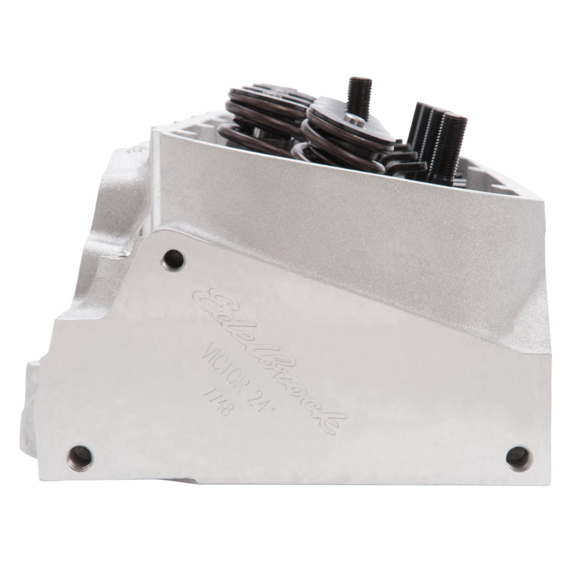 Edelbrock Cyl Head BBC Victor Jr 24 Deg Rect Port 300cc 106cc Combustion Chamber Edelbrock Heads