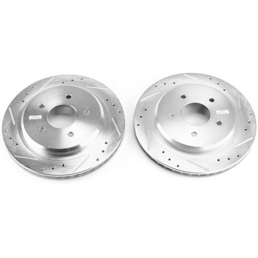 Power Stop 04-09 Cadillac XLR Rear Evolution Drilled & Slotted Rotors - Pair PowerStop Brake Rotors - Slot & Drilled