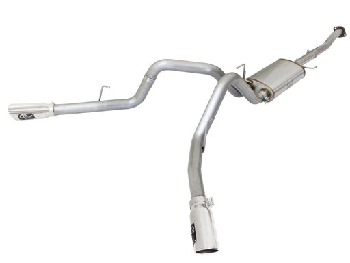 aFe MACHForce XP Exhaust 3in SS Dual Side Ext CB w/ Polished Tips 2015 Ford F150 5.0L V8 CC/SB EC/LB aFe Catback