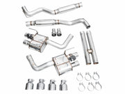 AWE 2024 Ford Mustang GT Fastback S650 RWD SwitchPath Cat-Back Exhaust w/ Quad Chrome Silver Tips AWE Tuning Catback
