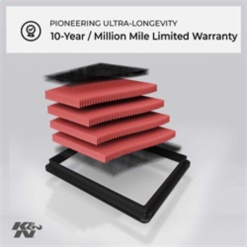 K&N Replacement Air Filter 18-20 Renault Megane IV 1.8L L4 K&N Engineering Air Filters - Drop In