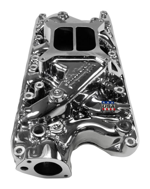 Edelbrock SB Ford Performer Intake Manifold - Chrome Plasma Finish Edelbrock Intake Manifolds
