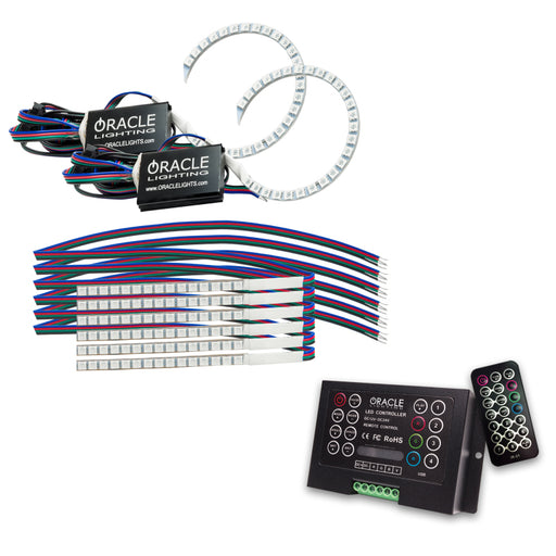 Oracle 18-21 Ford Mustang DRL Upgrade w/ Halo Kit - ColorSHIFT 2 ORACLE Lighting Headlights