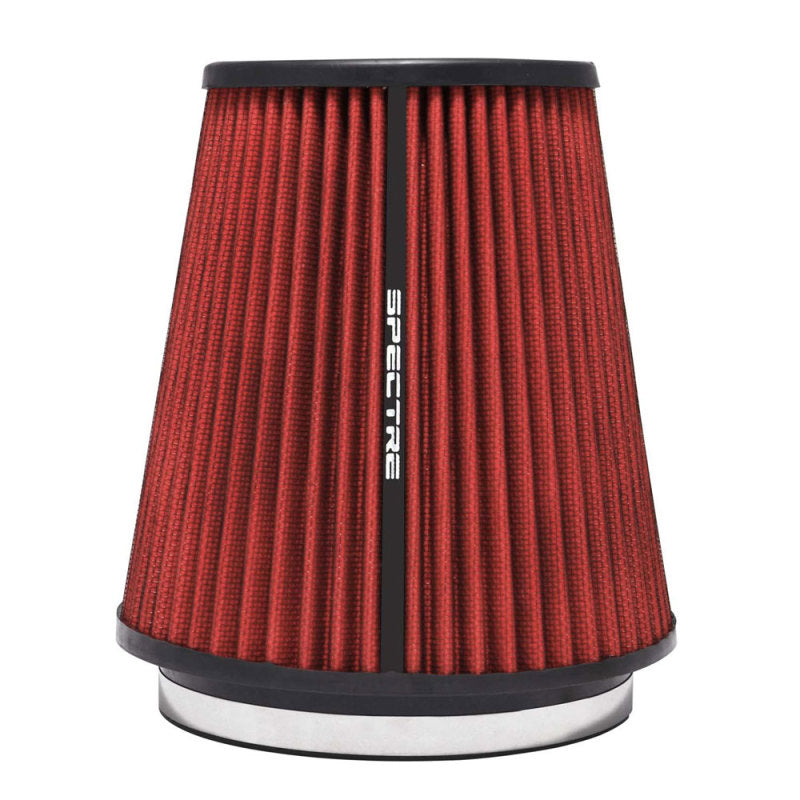 Spectre HPR Conical Air Filter 6in. Flange ID / 7.719in. Base OD / 8.5in. Tall - Red Spectre Air Filters - Universal Fit
