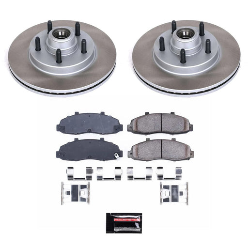 Power Stop 2002 Lincoln Blackwood Front Semi-Coated Rotor Kit PowerStop Brake Kits - Performance Blank