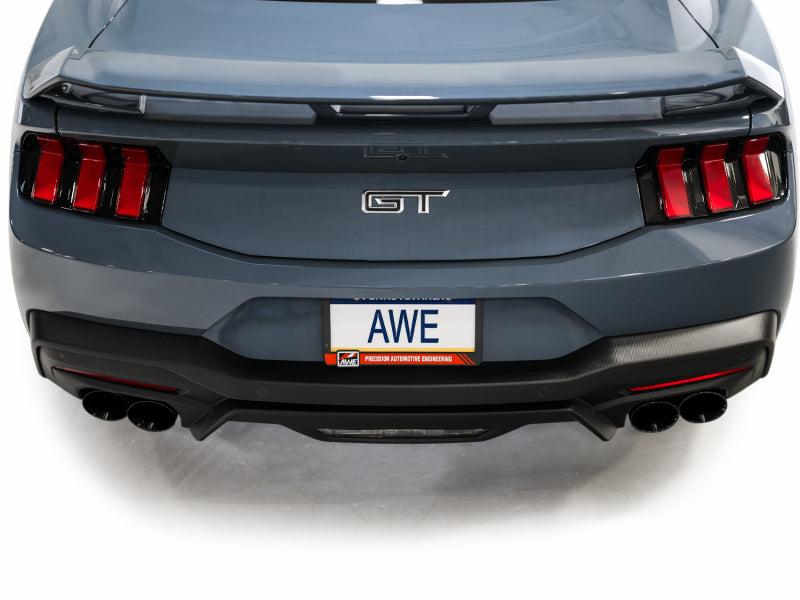 AWE 2024 Ford Mustang GT Fastback S650 RWD Track Edition Cat-Back Exhaust w/ Quad Diamond Black Tips AWE Tuning Catback