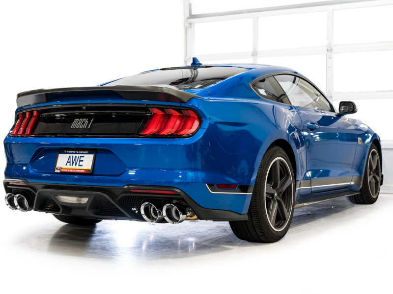 AWE Tuning 21-23 Ford Mustang Mach 1 SwitchPath Cat-Back Exhaust w/ Quad Chrome Silver Tips AWE Tuning Catback