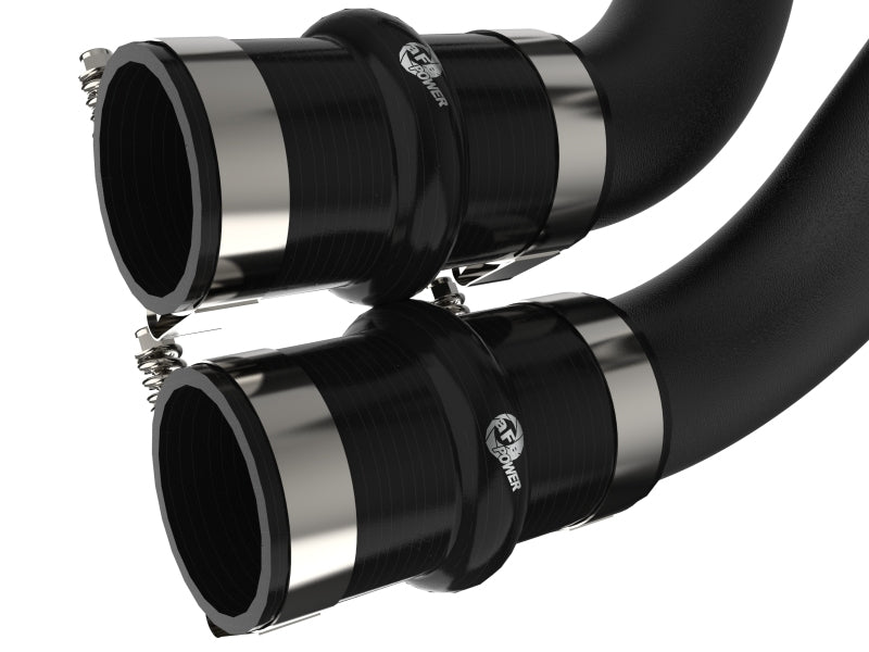 aFe 21-22 Ford F-150/Raptor V6-3.5L (tt) BladeRunner 2.5in Aluminum Hot Charge Pipe Black aFe Intercoolers
