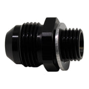 DeatschWerks 8AN Male Flare to M14 X 1.5 Male Metric Adapter (Incl Washer) - Anodized Matte Black DeatschWerks Fittings