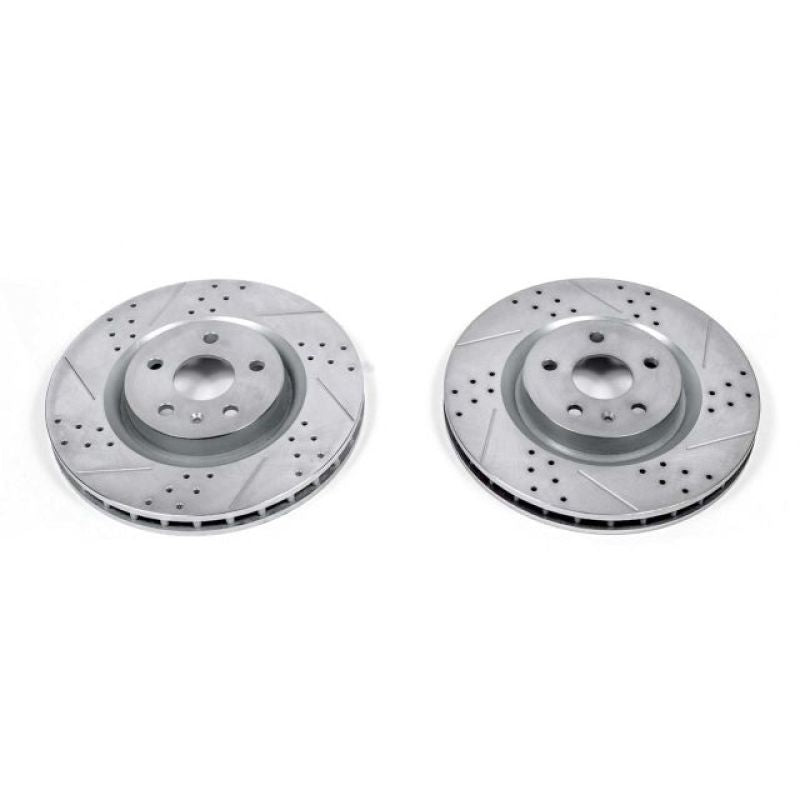 Power Stop 12-13 Buick Regal Front Evolution Drilled & Slotted Rotors - Pair PowerStop Brake Rotors - Slot & Drilled