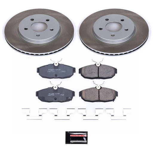 Power Stop 2012 Ford Mustang Rear Semi-Coated Rotor Kit PowerStop Brake Kits - Performance Blank