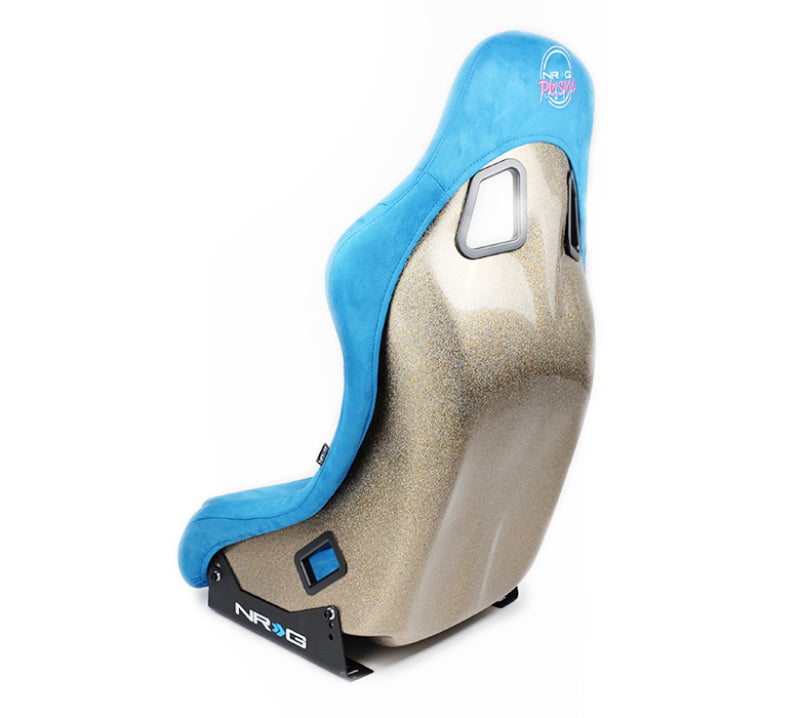 NRG FRP Bucket Seat ULTRA Edition - Medium (Blue Alcantara/Pearlized Back) NRG Race Seats
